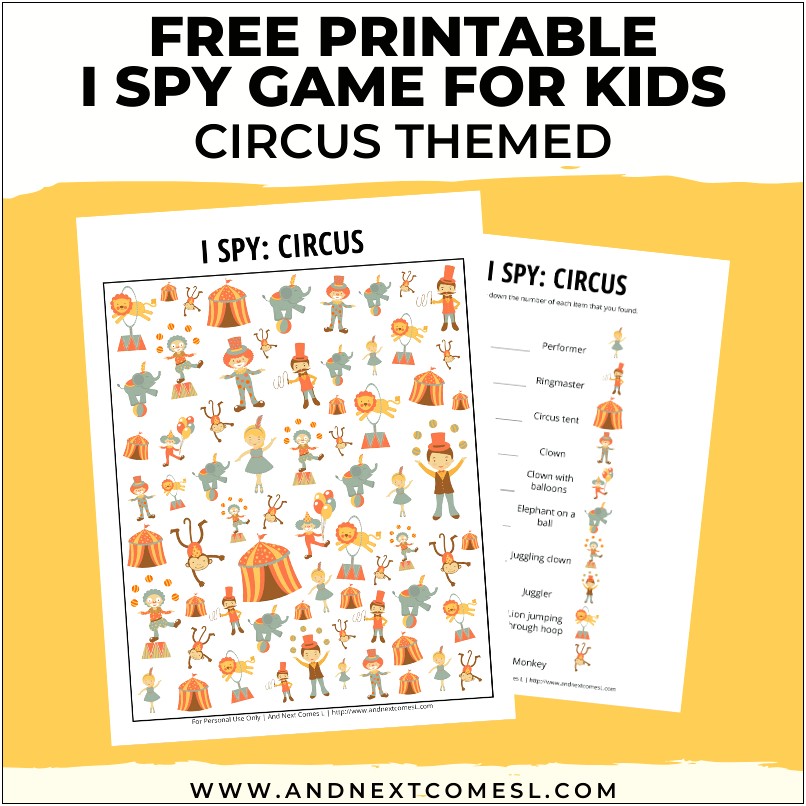 Free Printable Carnival Game Sign Template