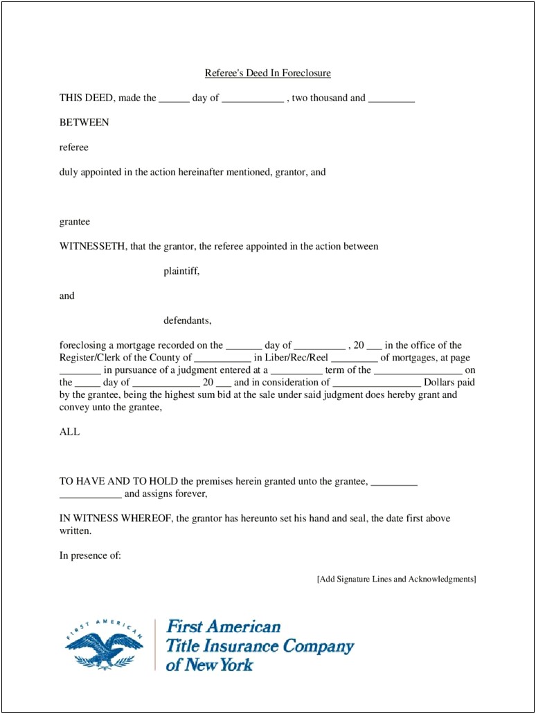 Free Printable Contract For Deed Template Templates : Resume Designs