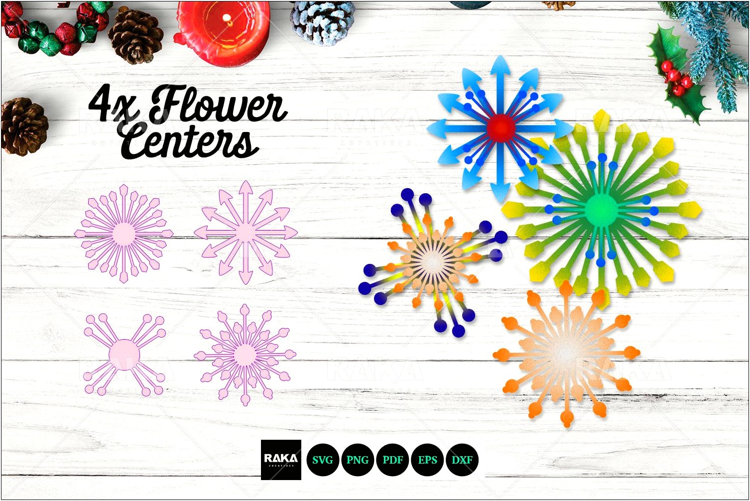 Free Printable Cricut Flower Center Template