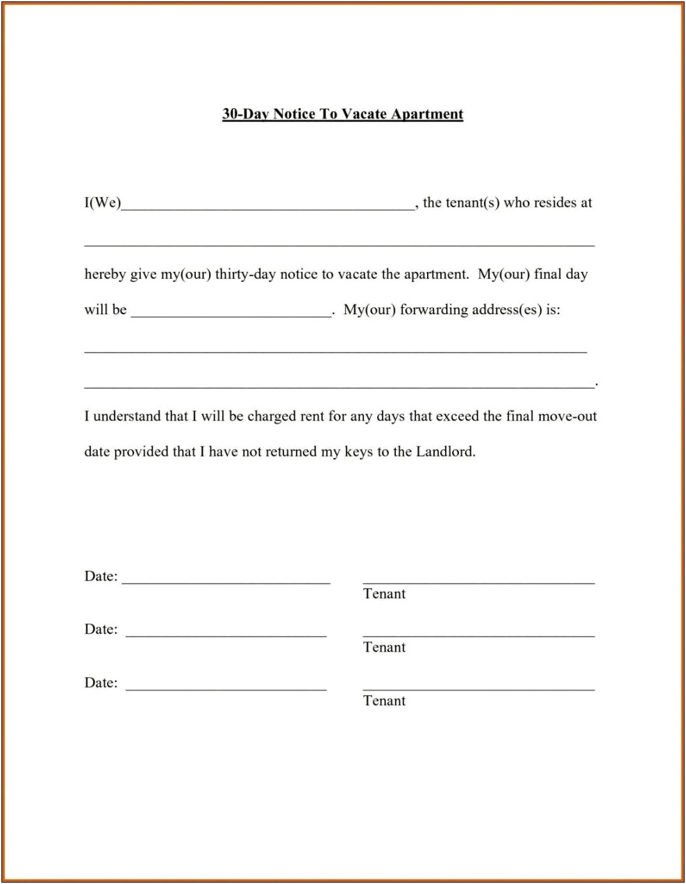Free Printable Eviction Notice Template Michigan