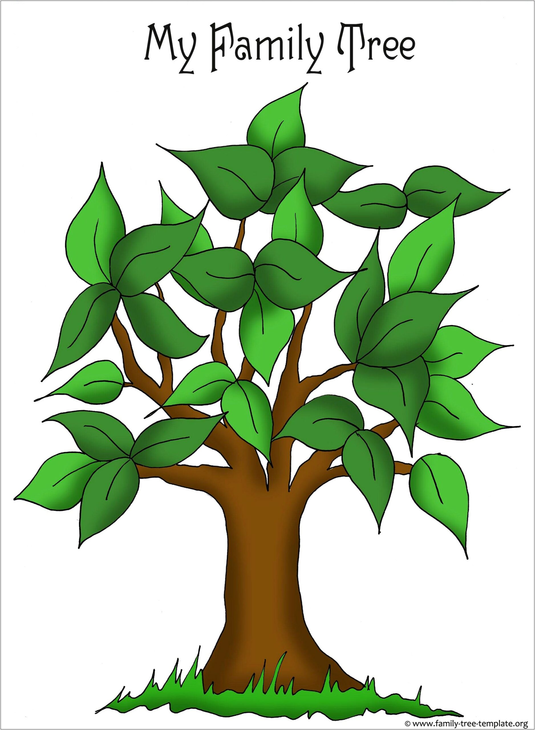 Free Printable Family Tree Leaf Templates