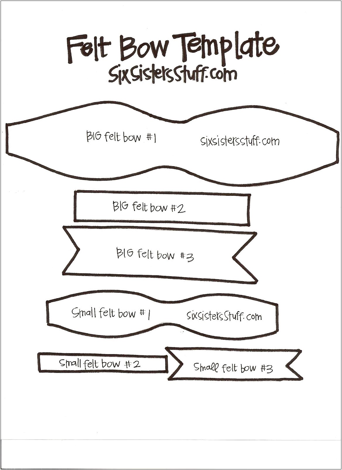 Free Printable Hair Bow Template For Scrunchie