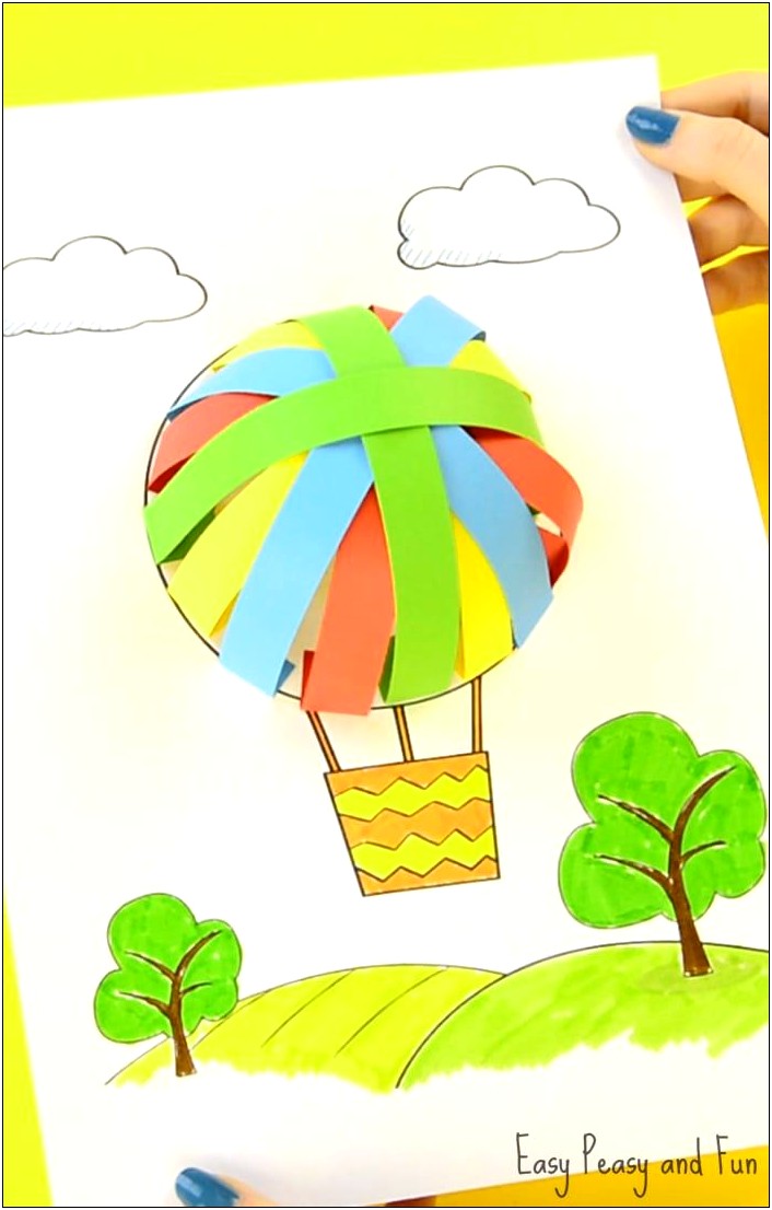 Free Printable Hot Air Balloon Template For Preschool