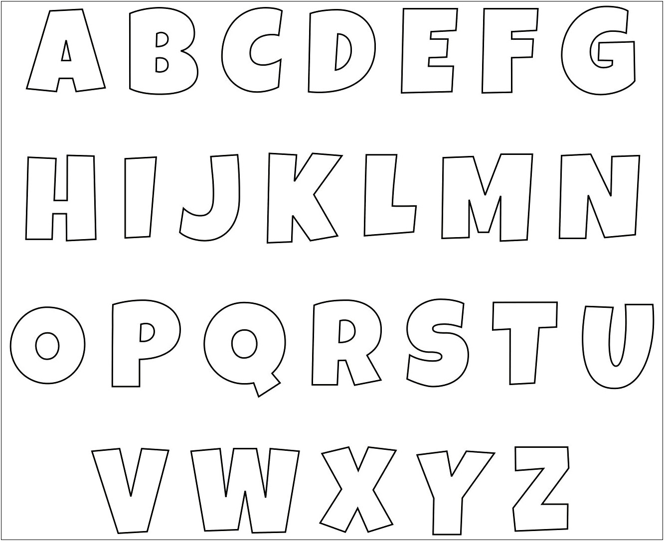 Free Printable Large Alphabet Templates For Applique