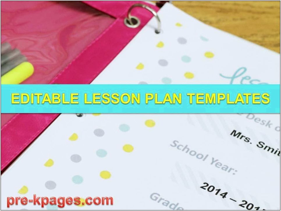 Free Printable Lesson Plan Template For College Course