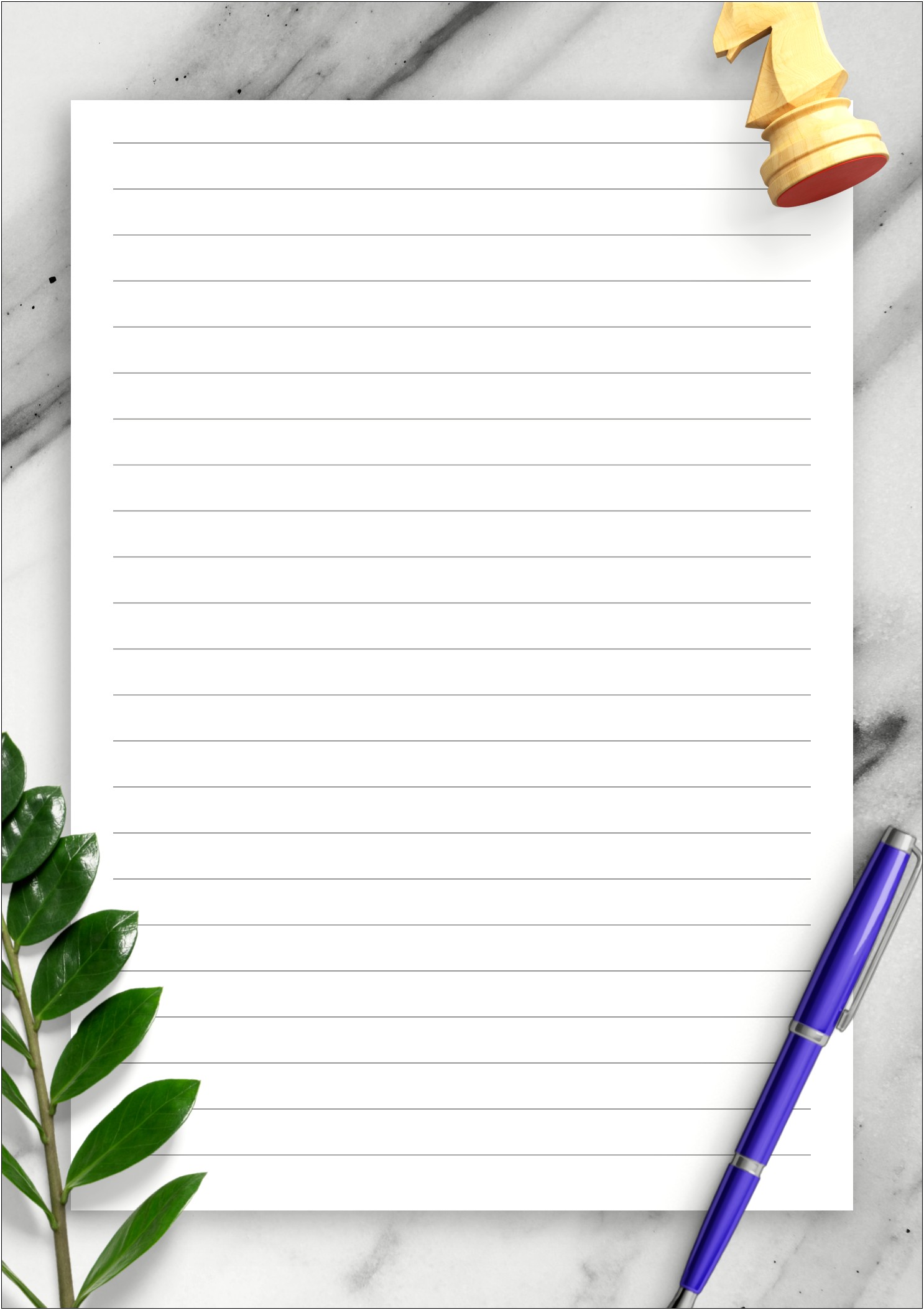Free Printable Lined Letter Size Stationary Template