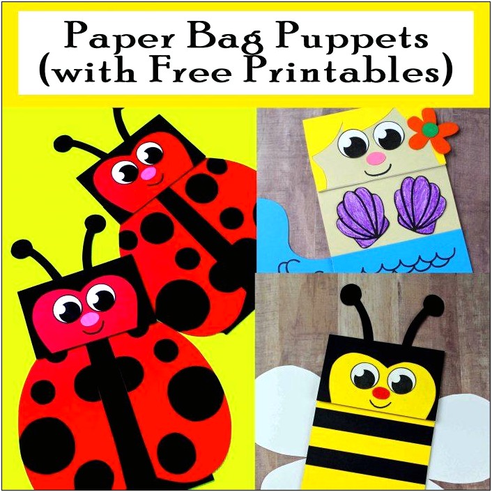 Free Dog Paper Bag Puppet Templates Templates Resume Designs 