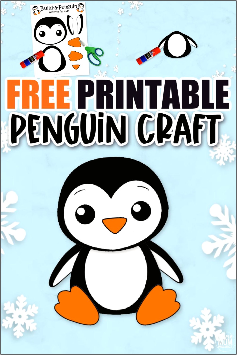 Free Printable Penguin Template For Creamer Bottles