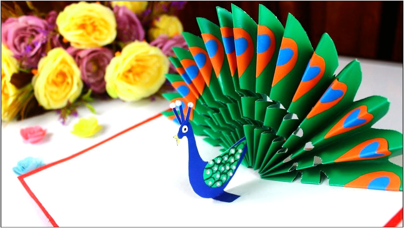 Free Printable Pop Up Peacock Card Templates