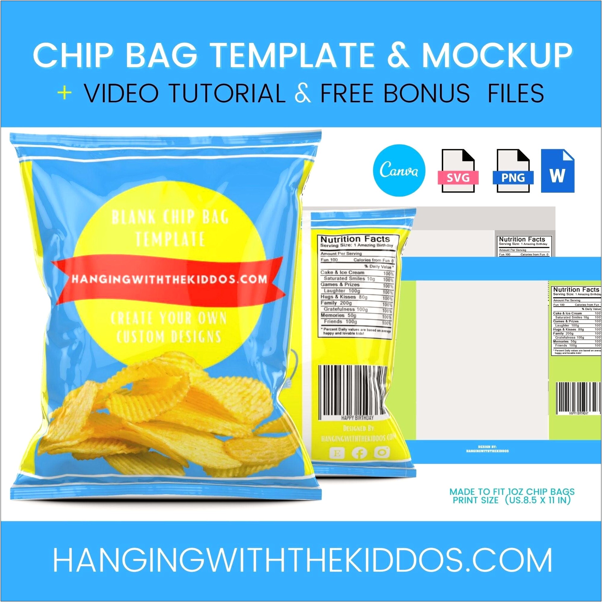 Free Printable Potato Chip Bag Template - Templates : Resume Designs # ...