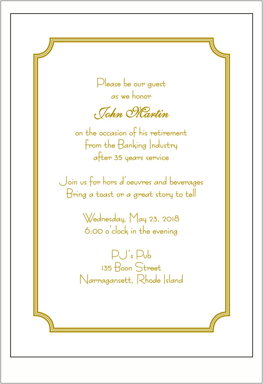 Free Printable Retirement Party Invitation Template
