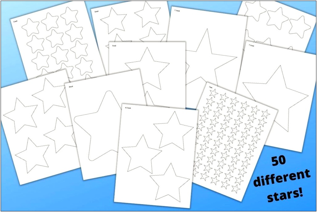 Free Printable Small Medium Large Star Template