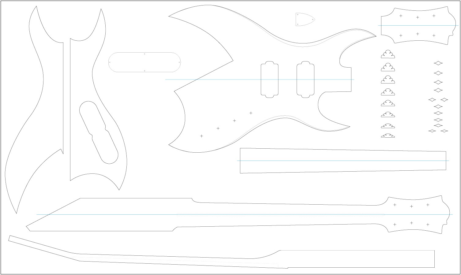 Free Printable Template For A Bc Rich Gunslinger