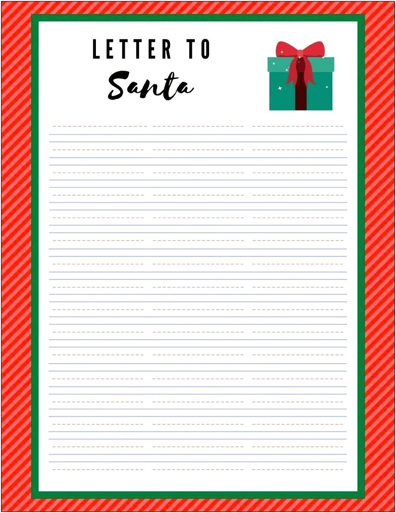 Free Printable Template Letter From Santa Templates : Resume Designs