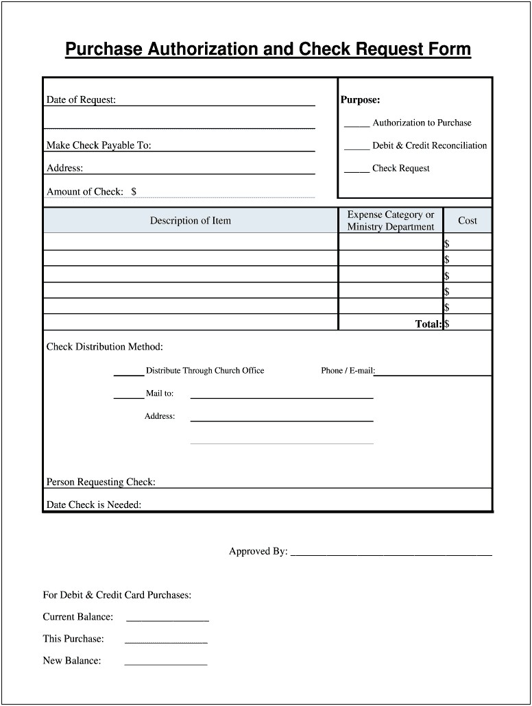 Free Printable Templates For Church Member Benevolence Request