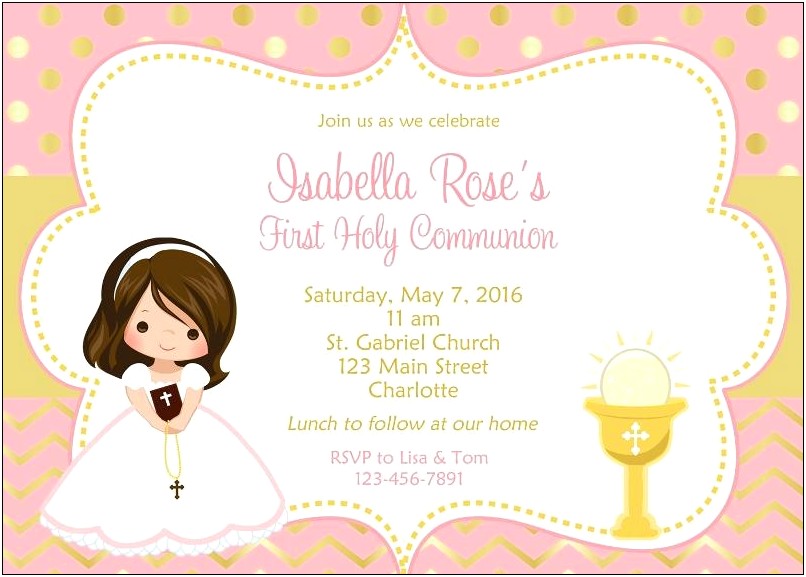 Free Printable Templates For First Communion Invitations