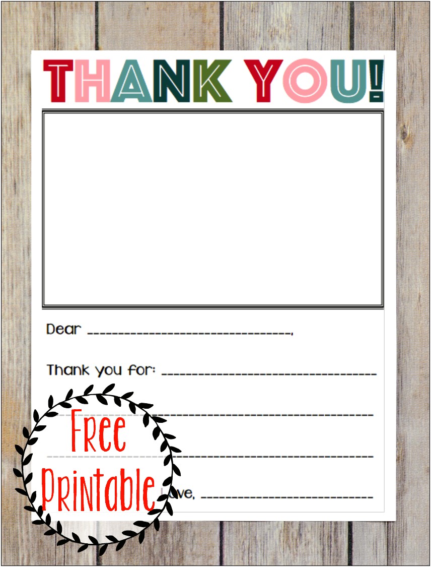 Free Printable Thank You Template For Students