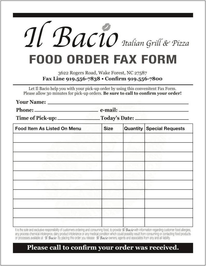 Free Printable Waitress Order Restaurant Order Pad Template Templates