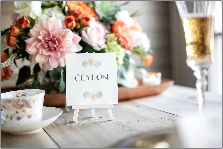 Free Printable Wedding Table Name Templates