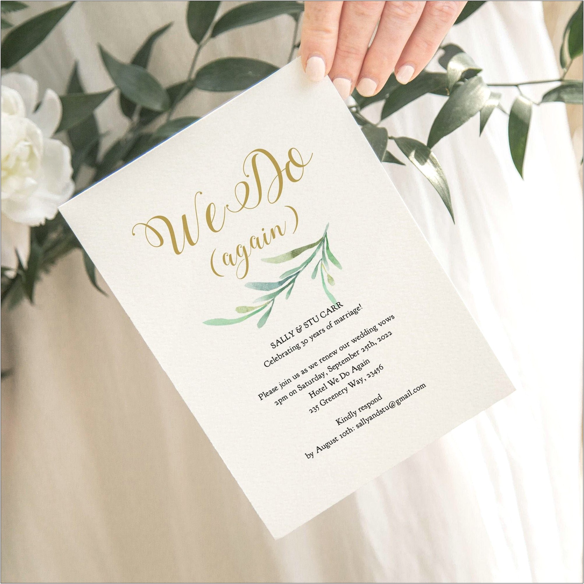 Free Printable Wedding Vow Renewal Invitations
