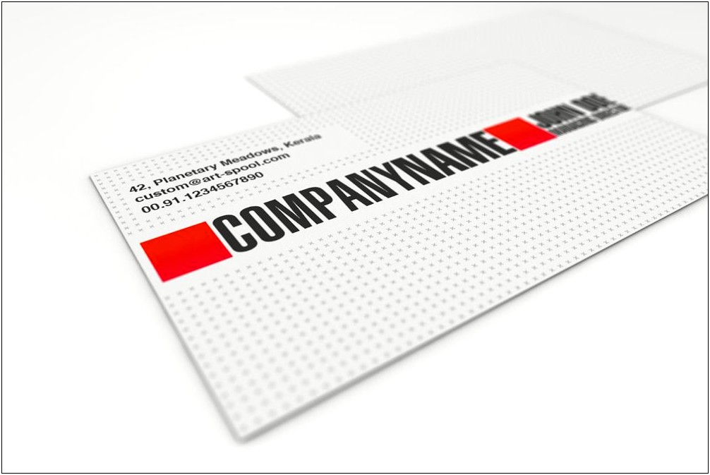 Free Psd Business Card Template With Bleed