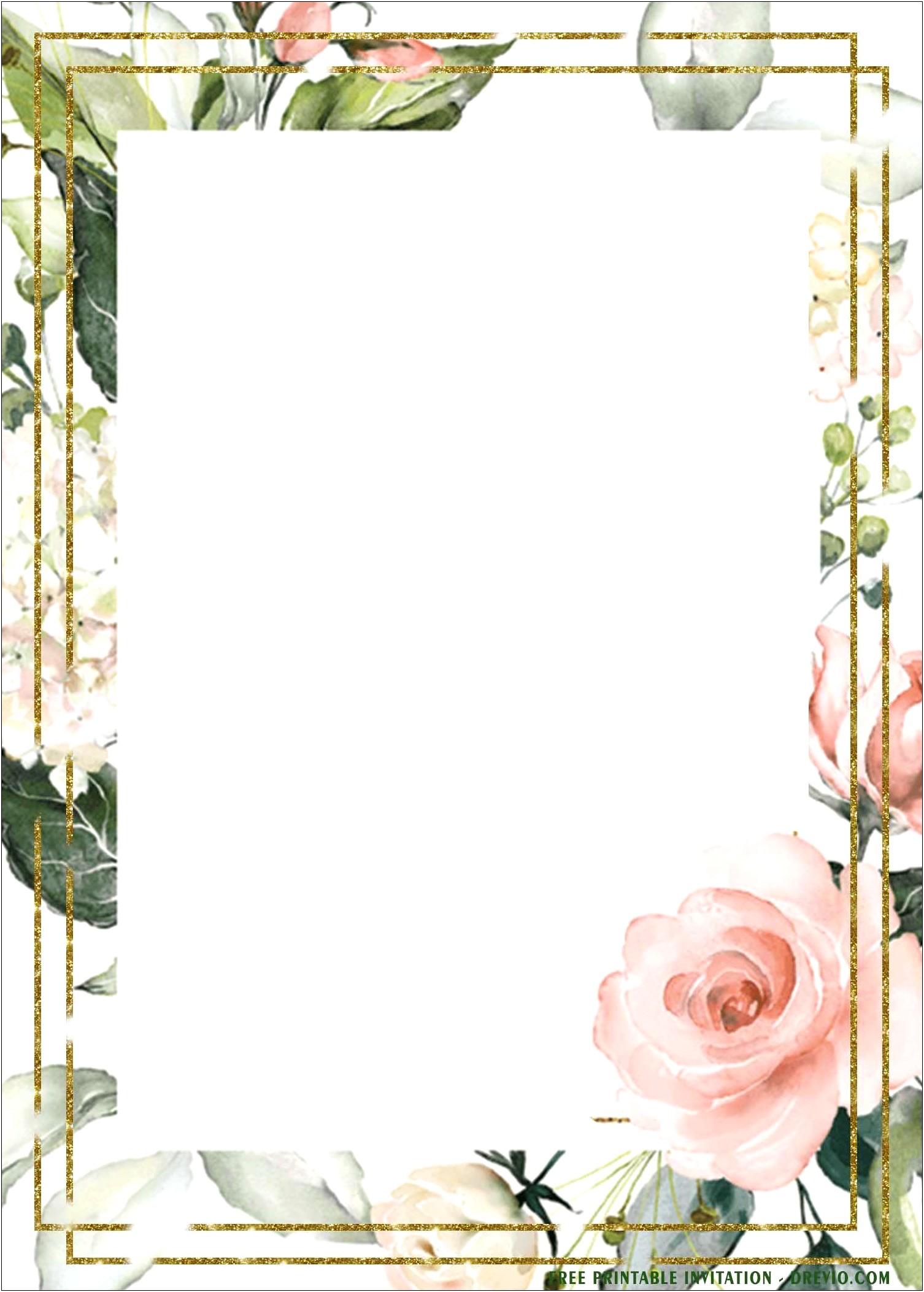Free Quinceanera Template With A Burgundy Border