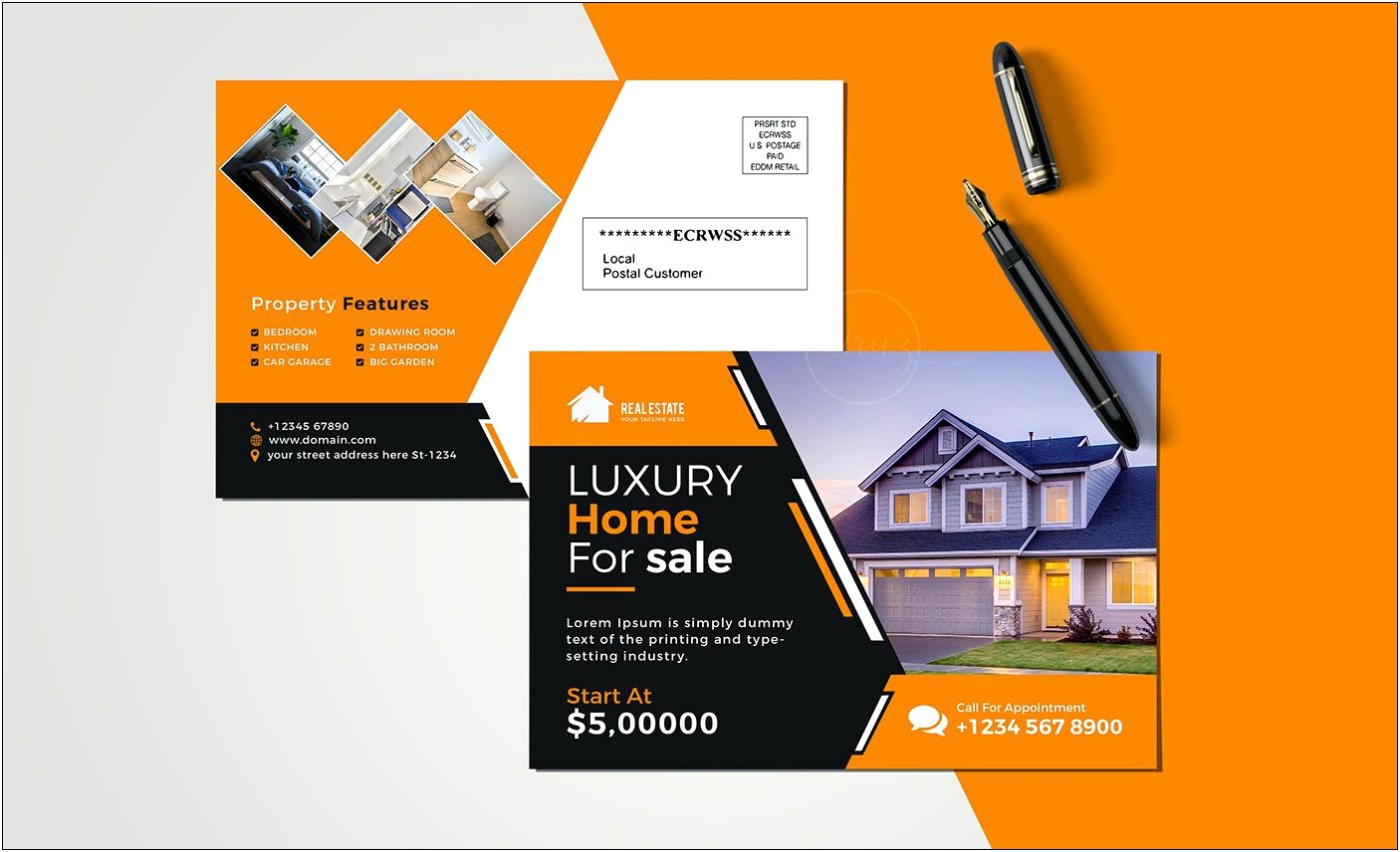 Free Real Estate Postcard Templates For Pixlr