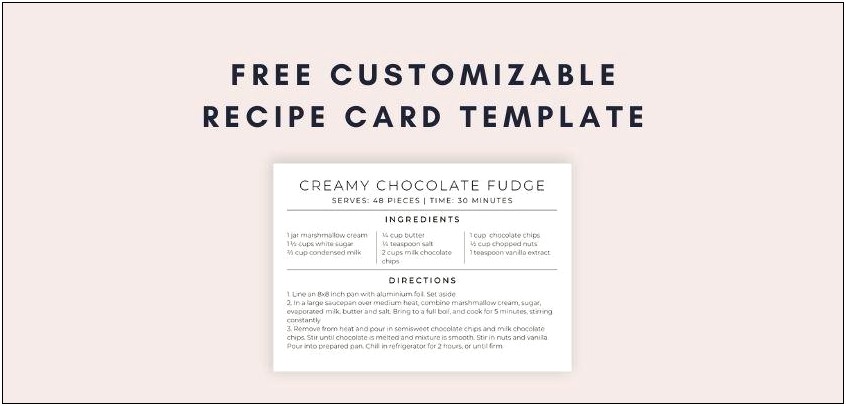 Free Recipe Templates To Type On