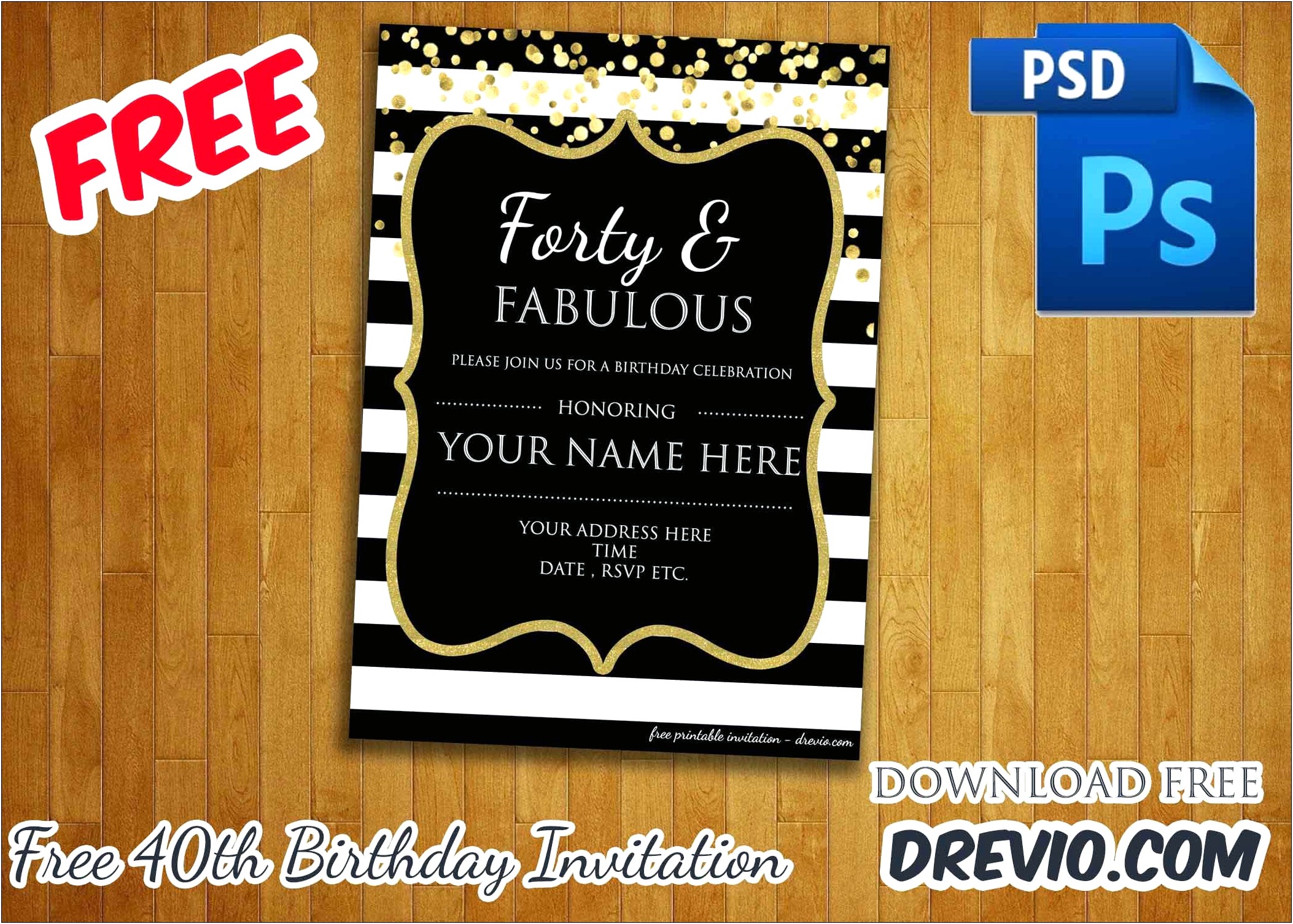 Free Save The Date 40th Birthday Templates