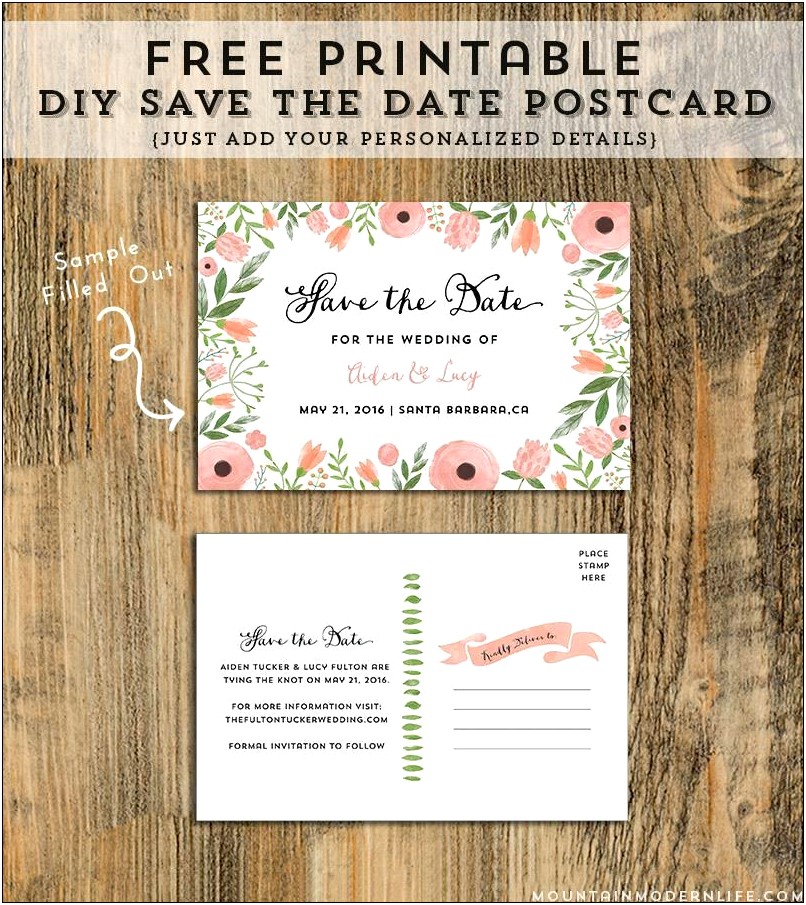 Free Save The Date Templates For Word Birthday