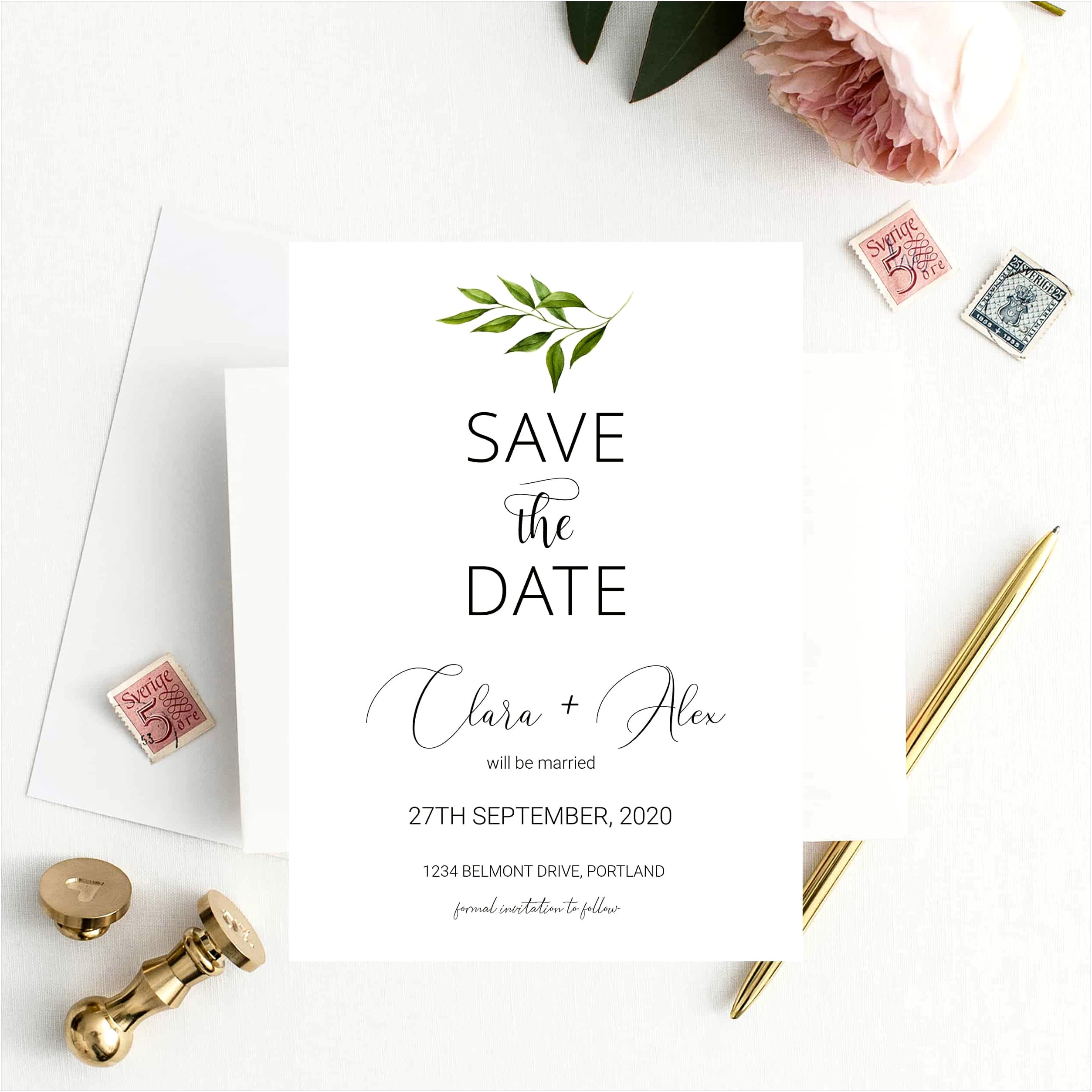 Free Save The Date Templates For Word Leaf