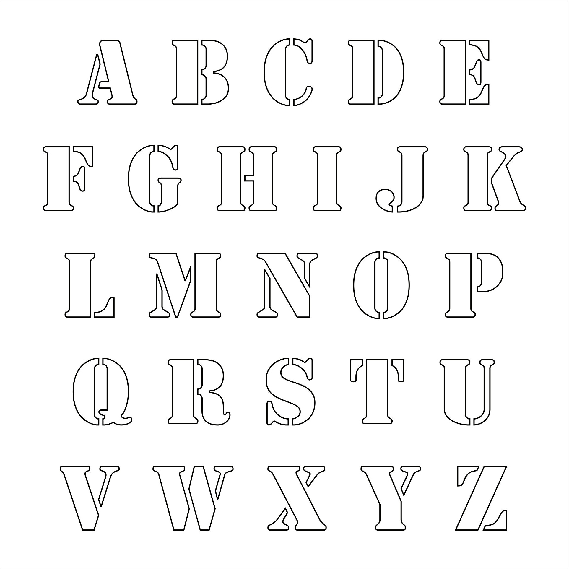 Free Scroll Saw Letters And Numbers Templates