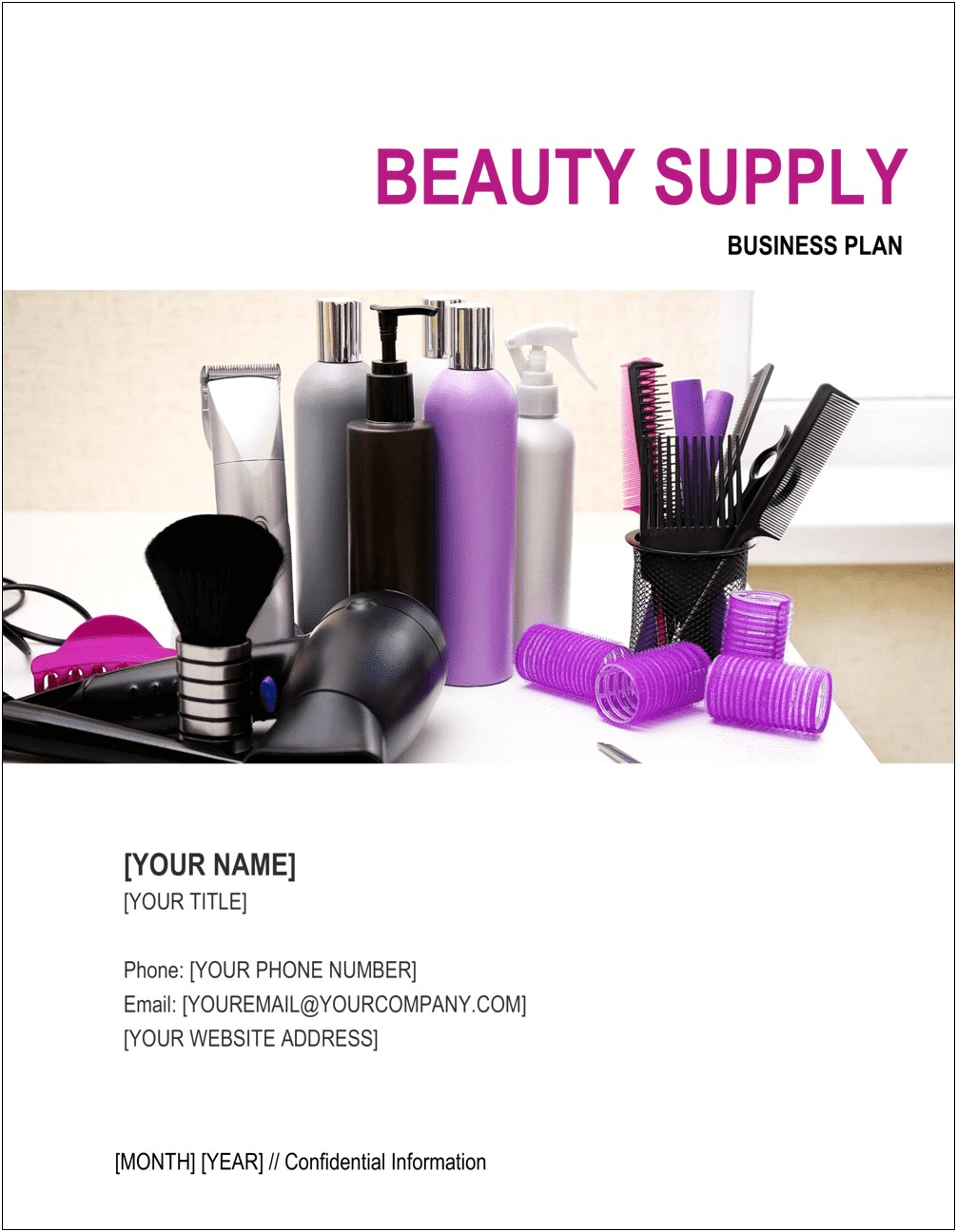 Free Simple Business Plan Template For Hair Products