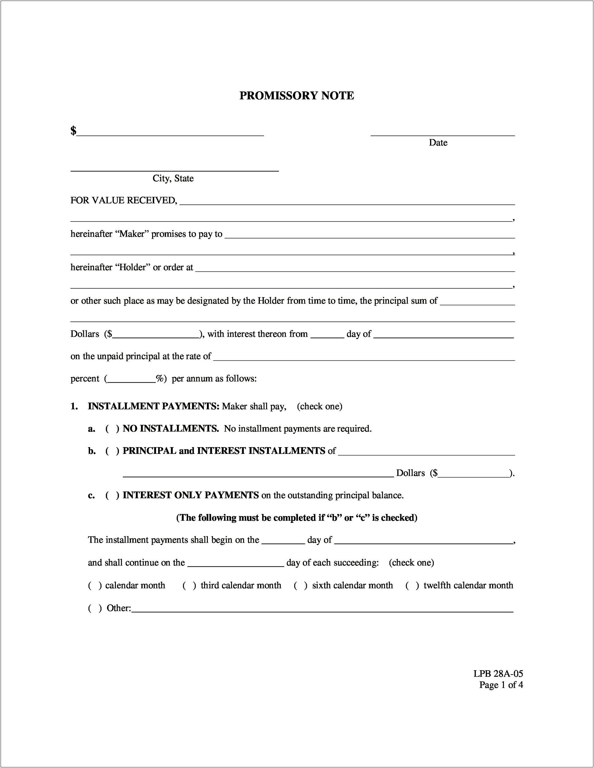 Free Simple Promise To Pay Word Template
