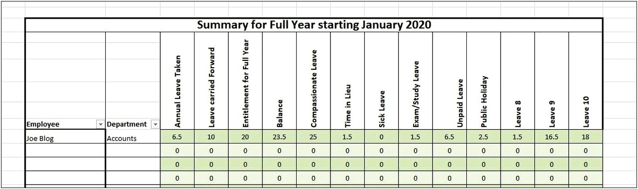 Free Staff Holiday Planner Excel Template 2015