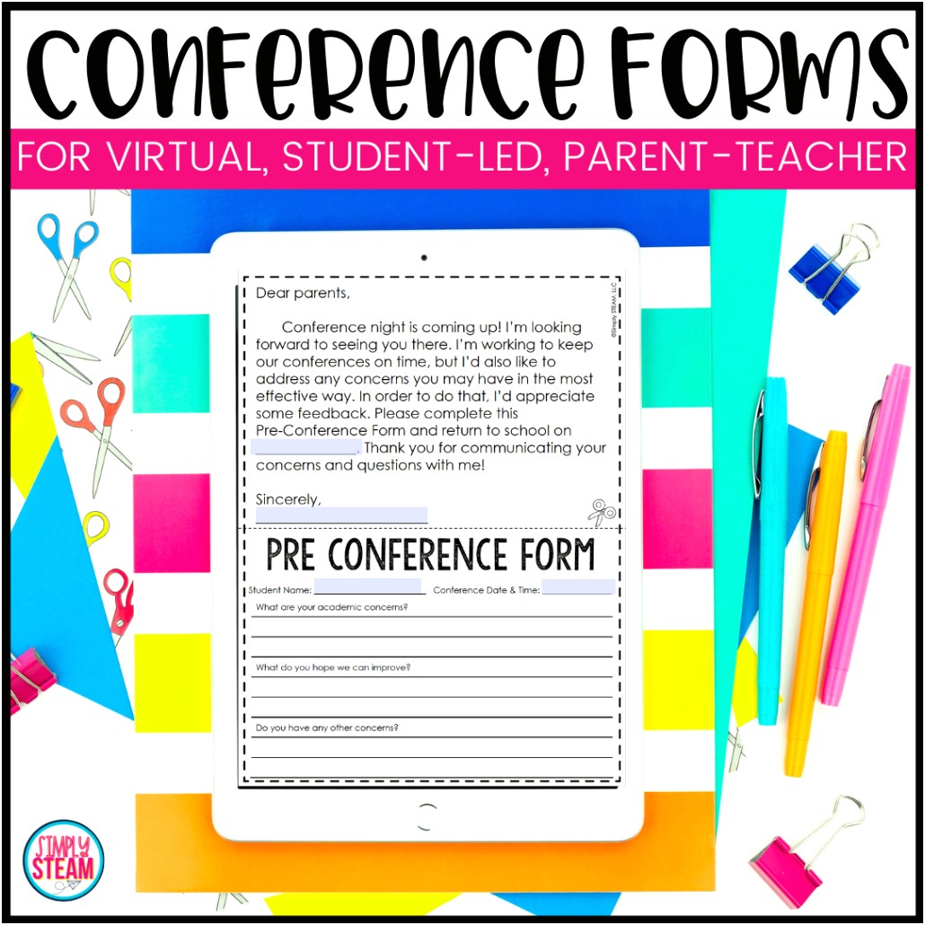 Free Student Led Conferences Templates Middle School