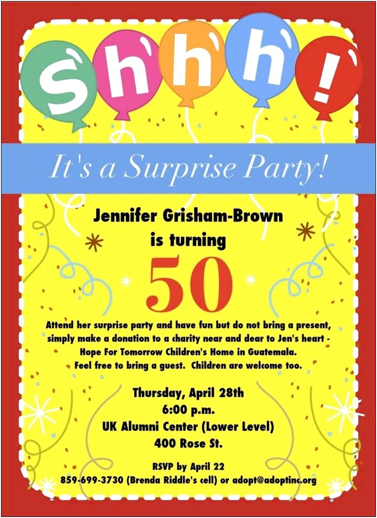 Free Printable 50th Birthday Party Invitations Templates Templates 