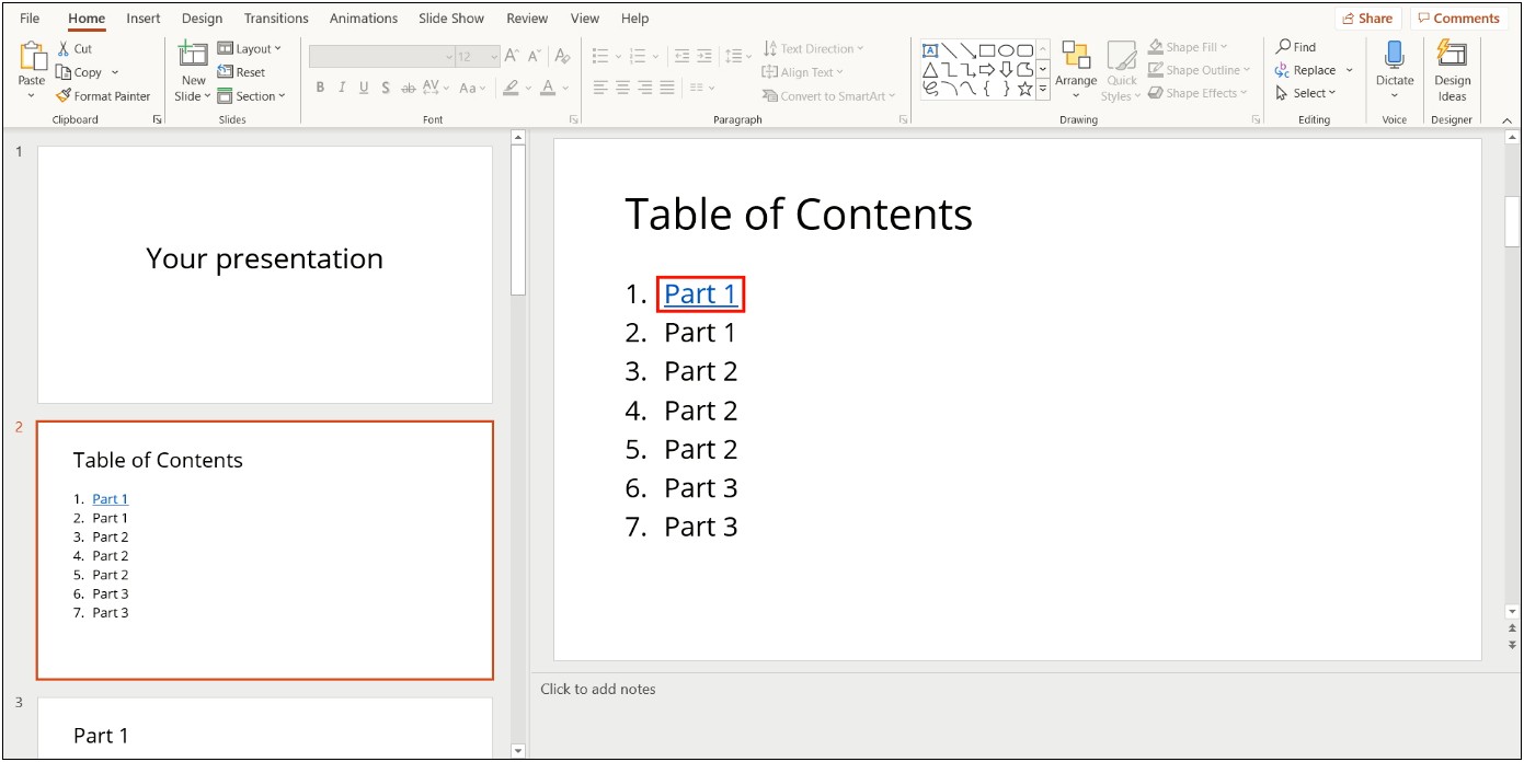 Free Table Of Contents Template Powerpoint