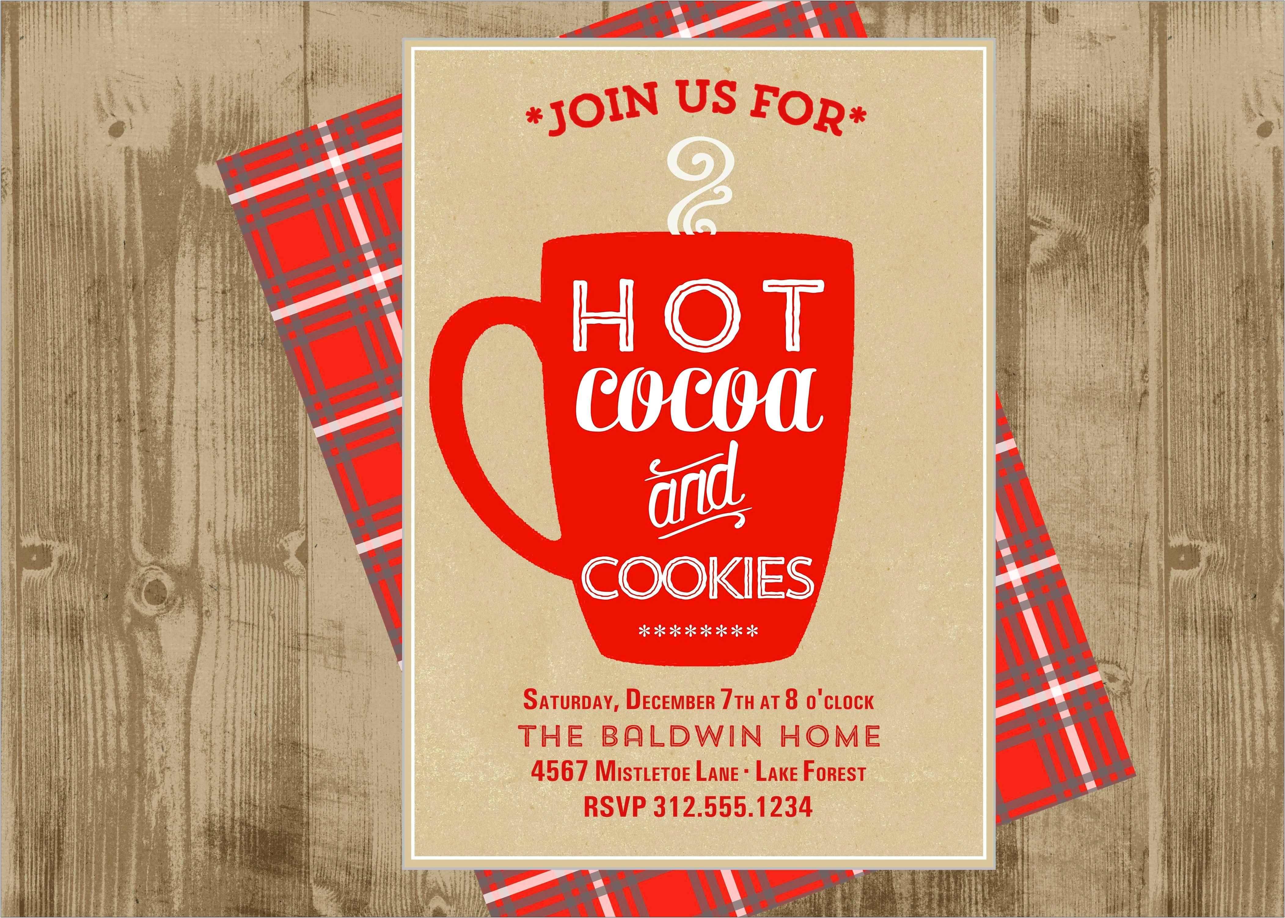 Free Template Christmas Cocoa And Cookies Flyer