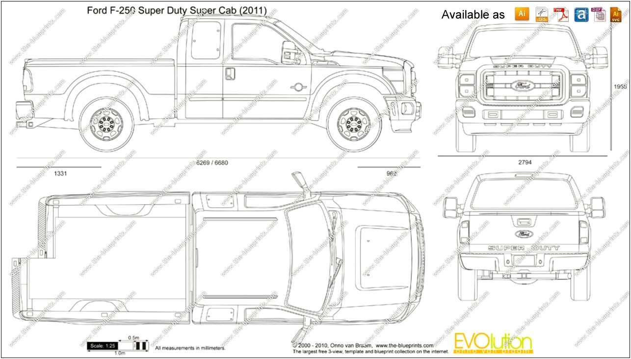 Free Template For A Ford T 250