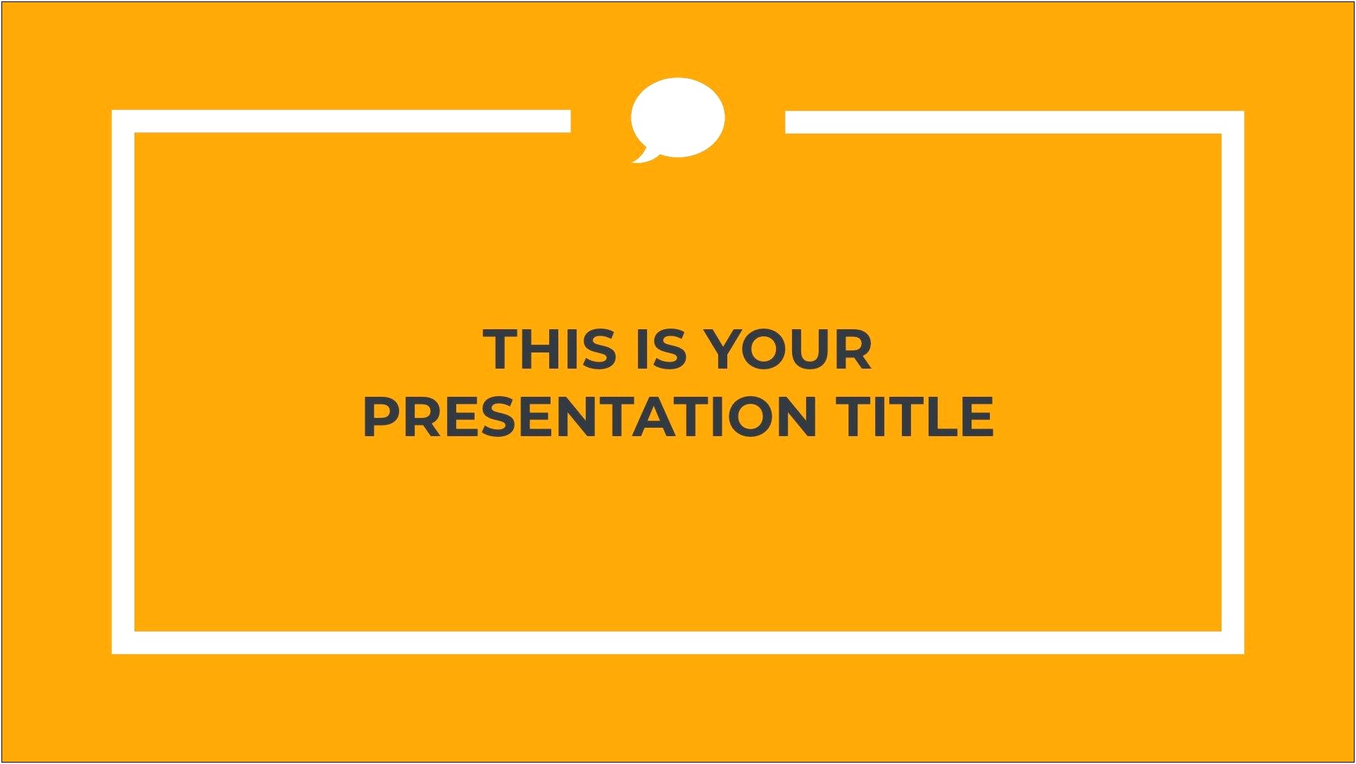 Free Template For A Informal Business Presentation