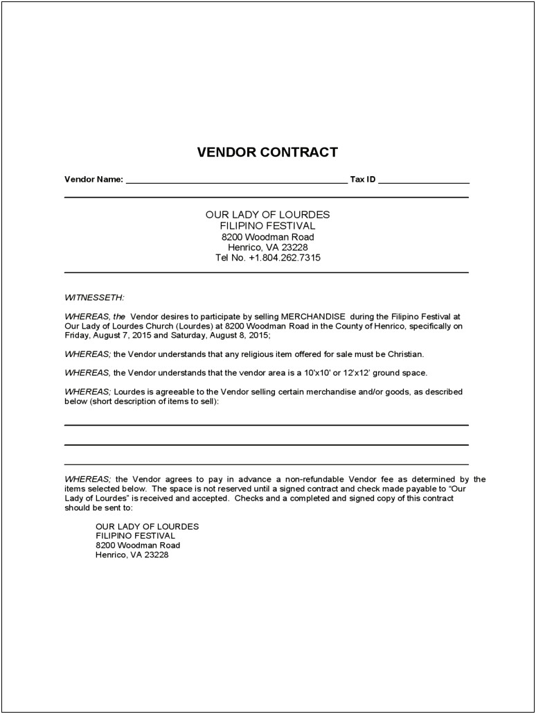 Free Template For Agreement Between Two Parties