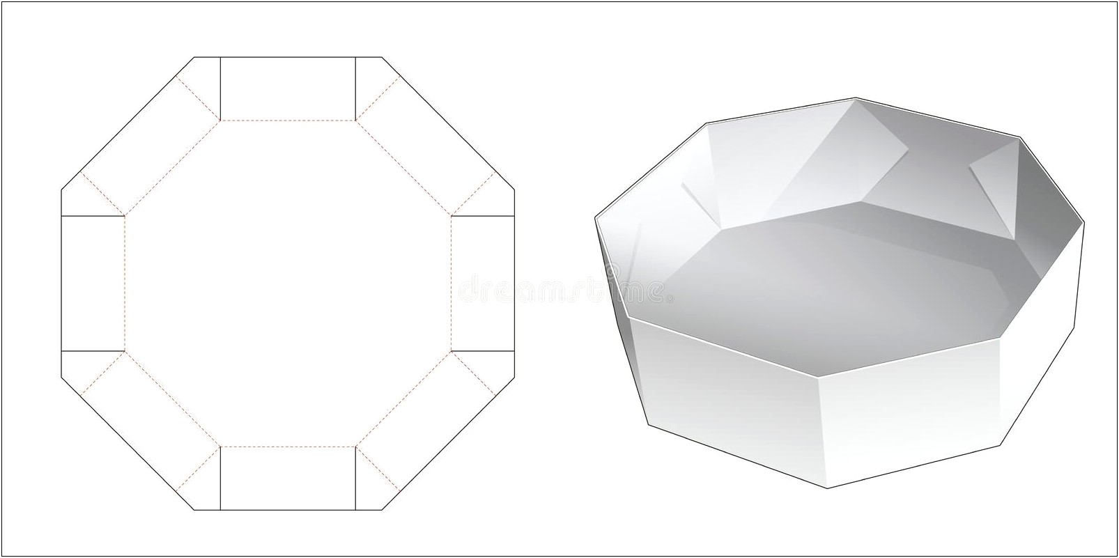 Free Template For An Octagon Shaped Hanging Boxes
