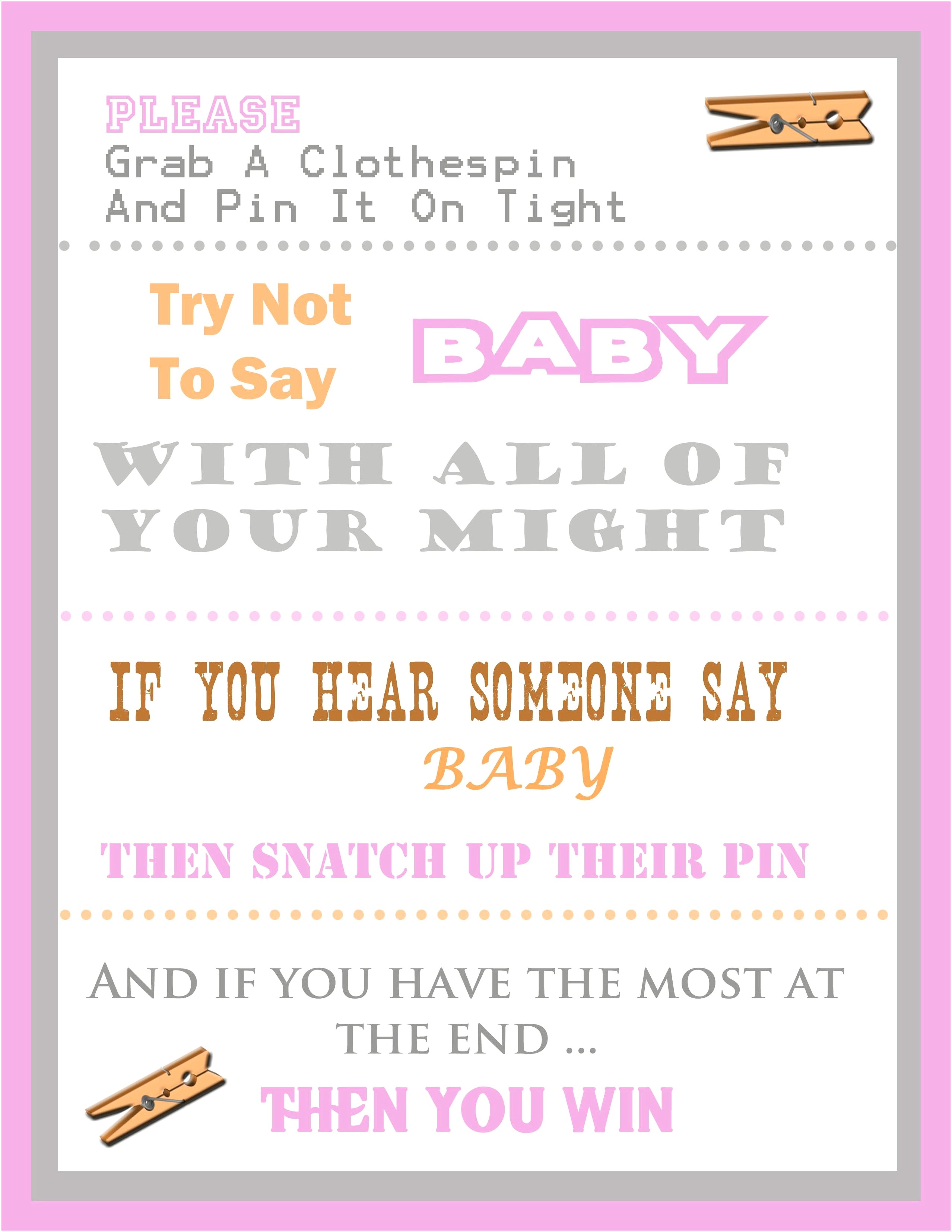 Free Template For Baby Shower With No Download