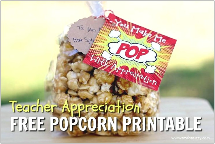 Free Template For Bake Sale Labels Popcorn