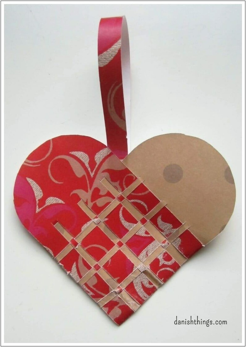 Free Template For Danish Heart Paper Baskets