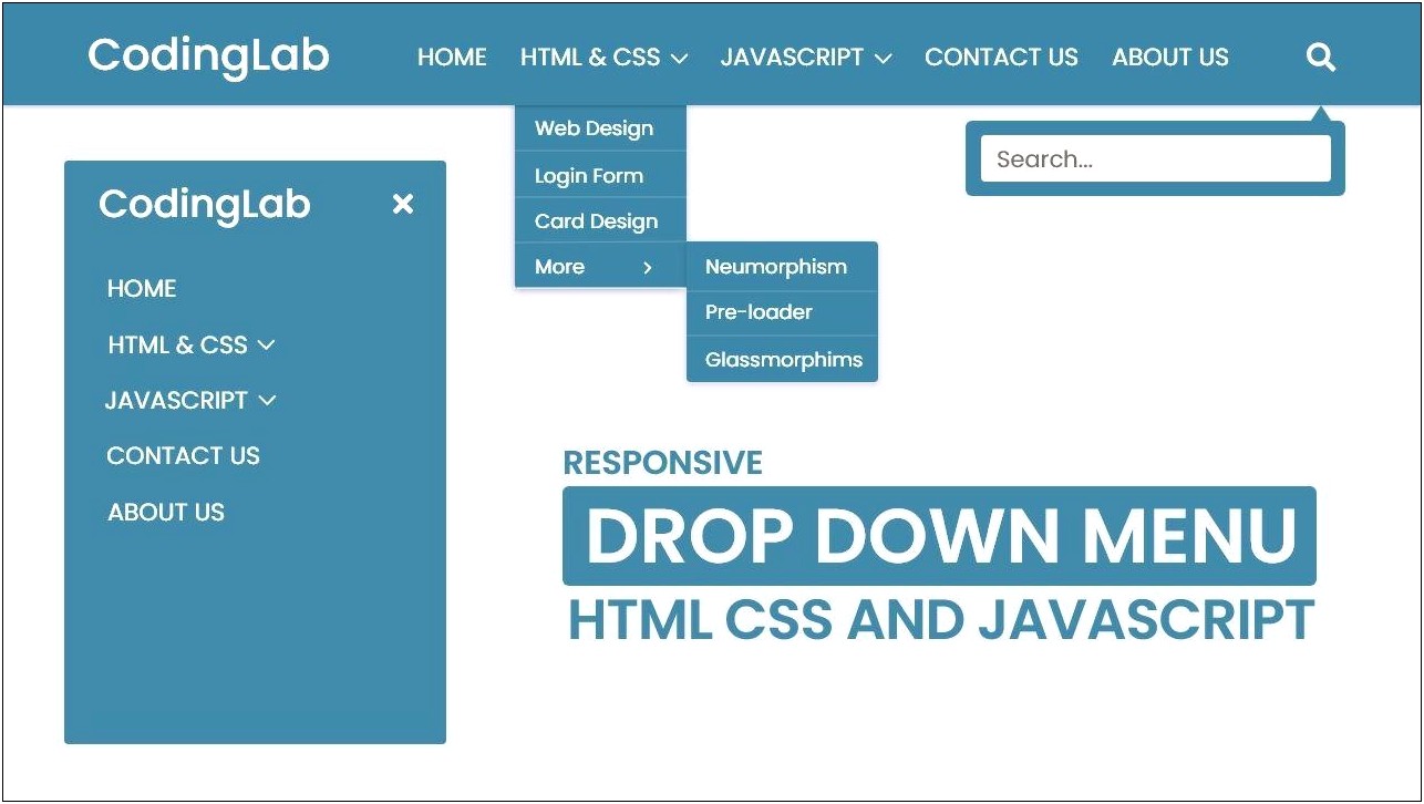 Free Template For Drop Down Menu In Css