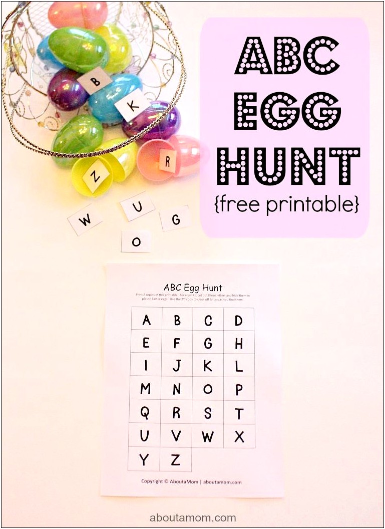 Free Template For Easter Egg Hunt At School