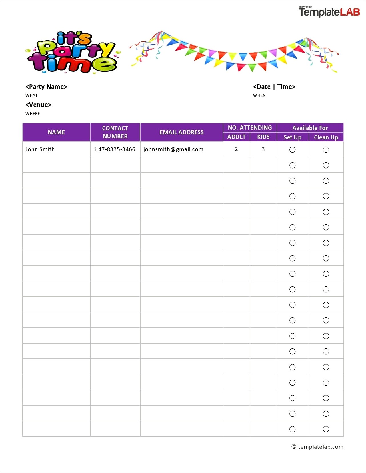 Free Template For Employee Sign In Sheet