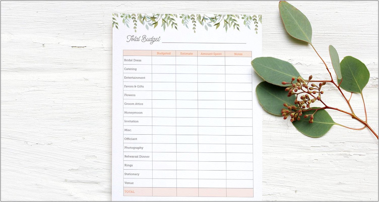 Free Template For Entertainment Sheet For Wedding Binder